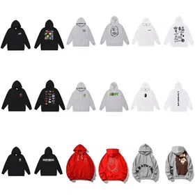 A BATHING APE BAPE Loose Fit Printed Hoodie-5147  